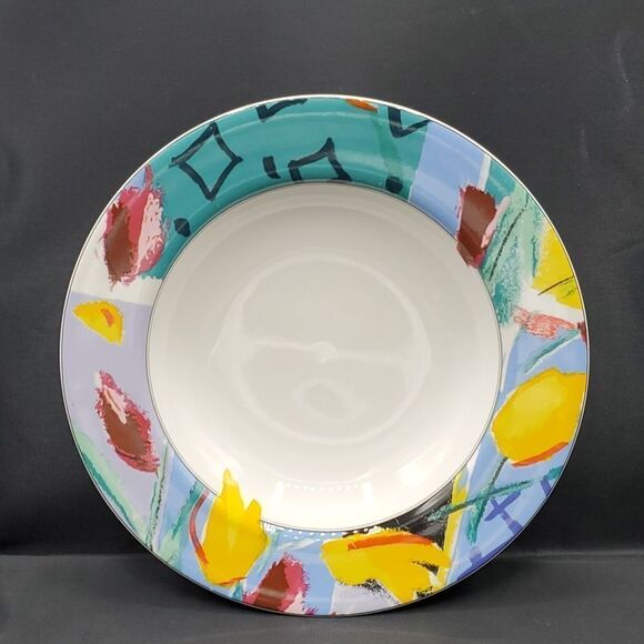 Vintage Mikasa Maxima Spring Bloom Soup Cereal Bowl 9" Japan - Picture 1 of 3